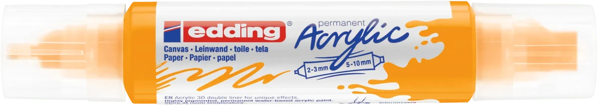 Marcador acrílico 3D edding 5400 punta doble Amarillo sol1