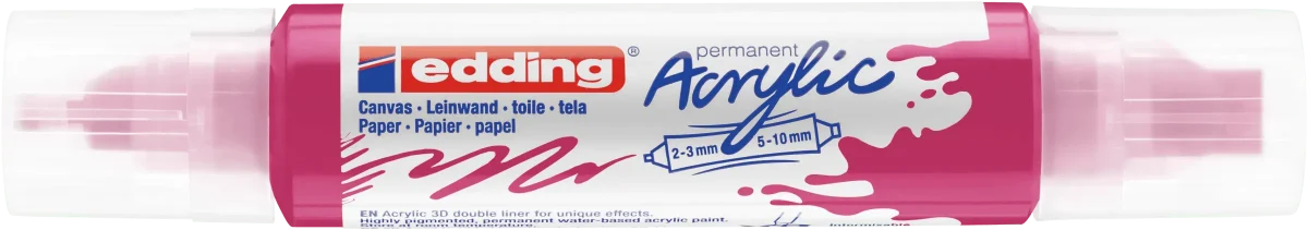 Marcador acrílico 3D edding 5400 punta doble Magenta1