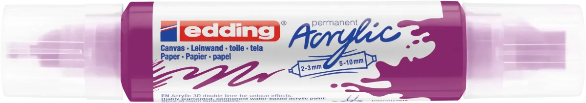 Marcador acrílico 3D edding 5400 punta doble Morado1