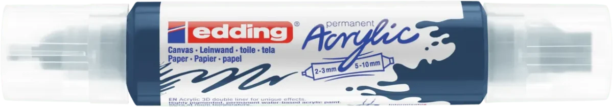 Marcador acrílico 3D edding 5400 punta doble Azul medianoche1