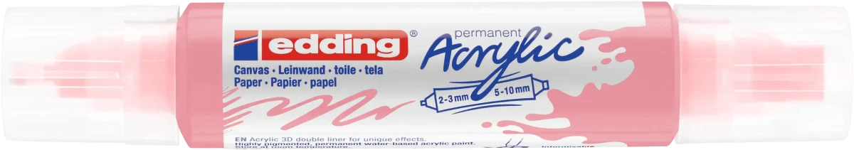 Marcador acrílico 3D edding 5400 punta doble Malva1