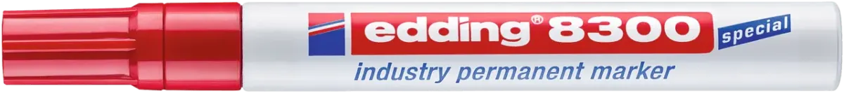 Marcador permanente industrial edding 8300 Rojo1