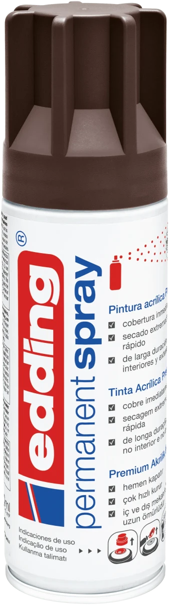 Spray permanente de pintura acrílica de alta gama Edding E-5200 Café Chocolate Mate1