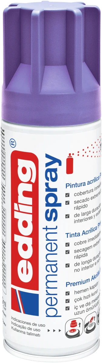 Spray permanente de pintura acrílica de alta gama Edding E-5200 Lila Mate1
