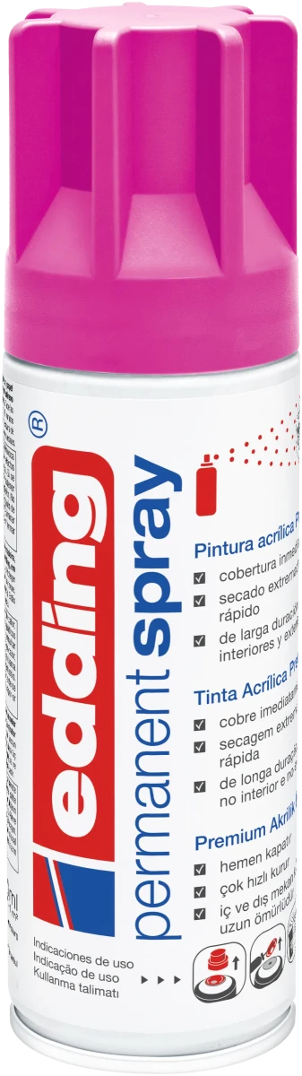Spray permanente de pintura acrílica de alta gama Edding E-5200 Magenta Mate1