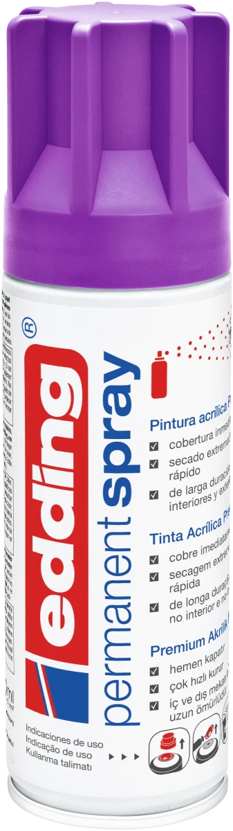 Spray permanente de pintura acrílica de alta gama Edding E-5200 Arándano Mate1