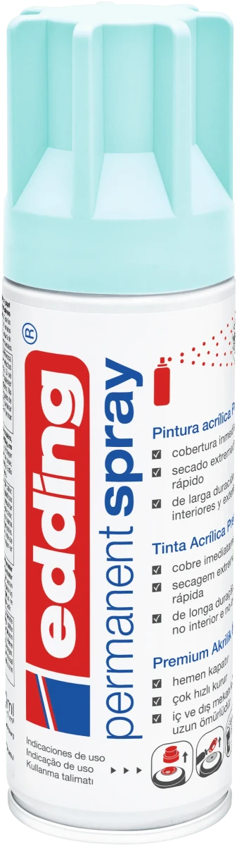 Spray permanente de pintura acrílica de alta gama Edding E-5200 Azul Pastel Mate1