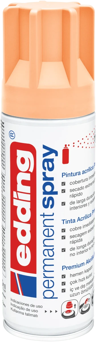 Spray permanente de pintura acrílica de alta gama Edding E-5200 Durazno Mate1