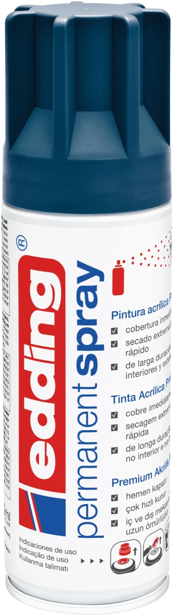 Spray permanente de pintura acrílica de alta gama Edding E-5200 Azul medianoche Mate1