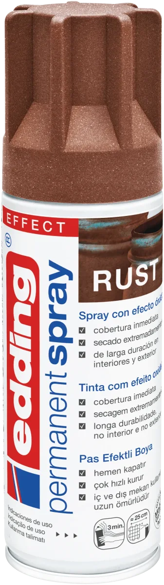 Spray permanente de pintura acrílica de alta gama Edding E-5200 Efecto óxido Mate1