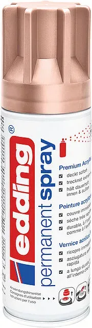 Spray permanente de pintura acrílica de alta gama Edding E-5200 Oro Rosa Brillante1