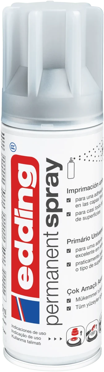 Spray permanente de pintura acrílica de alta gama Edding E-5200 Universal Gris1