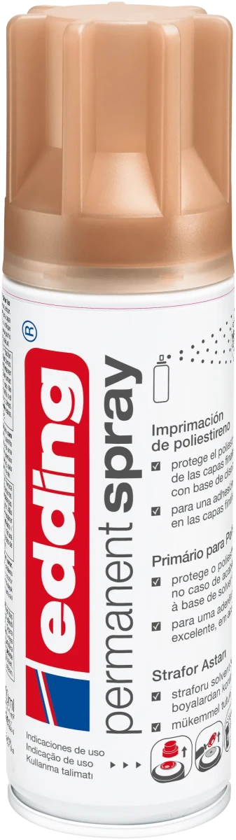 Spray permanente de pintura acrílica de alta gama Edding E-5200 Para Plumavit Vainilla1