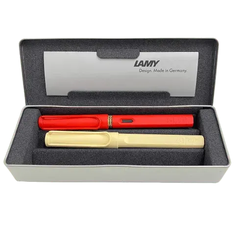 Set Lamy Ed. Especial Pluma Strawberry + Roller Cream1