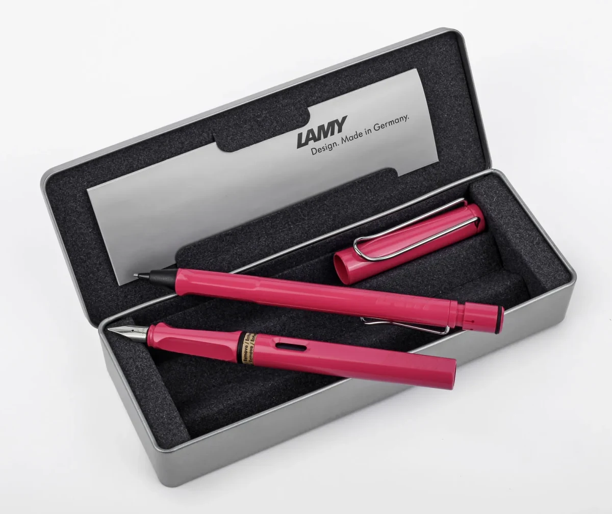 Set Safari Pluma + Portaminas Pink (LA)1