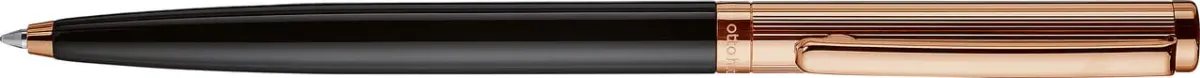 Bolígrafo Otto Hutt D01Guilloche Negro Lacado Capuchón1