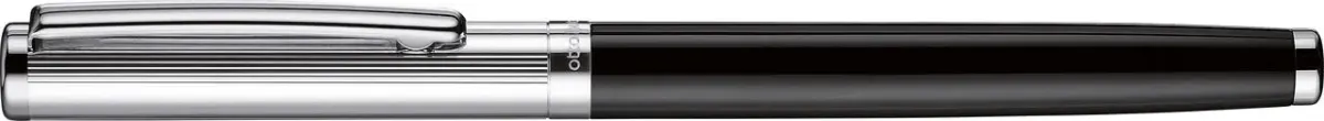 Rollerball Otto Hutt D01 Guilloche Negro Lacado Capuchón de Plata1