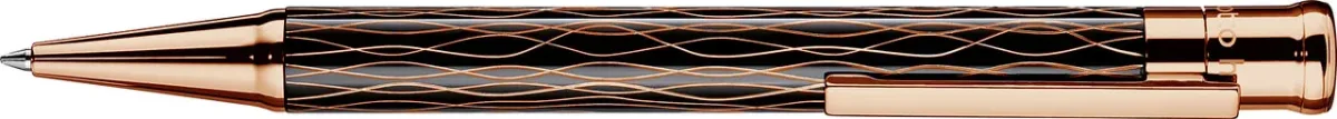 Bolígrafo Otto Hutt D04 Café y Capuchón Oro Rosa1