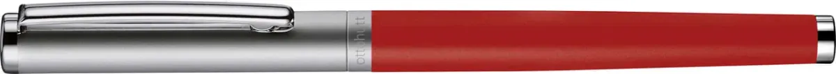Pluma Fuente Otto Hutt D01 M Rojo Lacado Capuchón Rutenio1