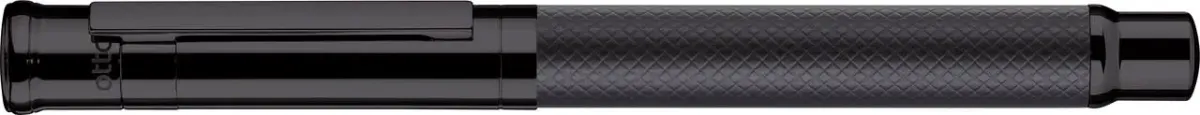 Pluma Fuente Otto Hutt D04 F Negro Lacado Mate Guilloche1