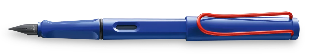 Pluma Lamy safari M 90s azul-rojo1