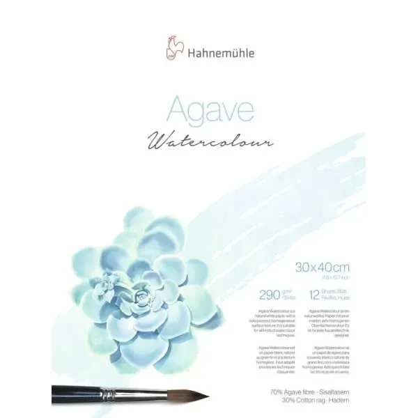 HAH BLOCK ACUARELA AGAVE 290 GR 30 X 40 CM 12 H1