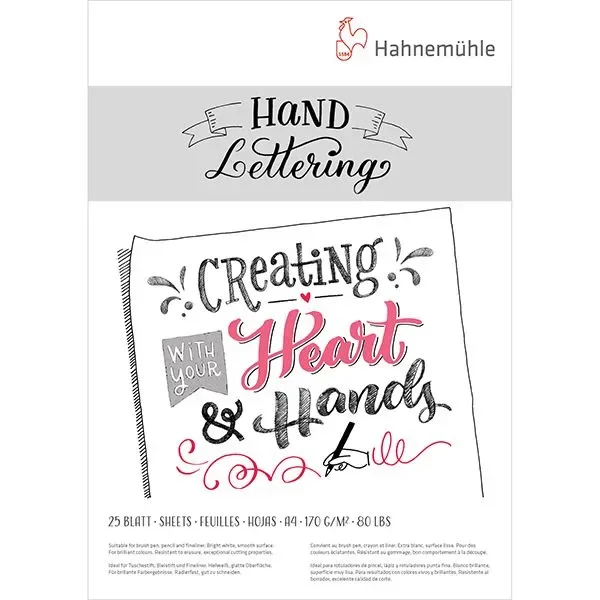 Block de Hojas Blancas de Lettering Grande Marca Hahnemuhle1