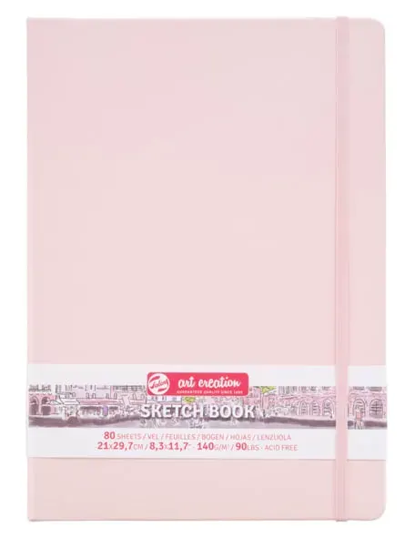 Libreta Sketchbook Rosa Pastel 21x29.7cm Art Creation1