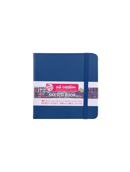 Libreta Sketchbook Color Azul Marino 12x12cm Art Creation1