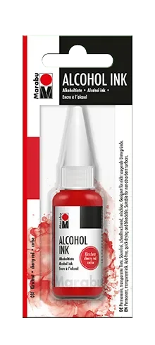 Marabu Tinta permanente base Alcohol, cherry red 031, 20 ml1