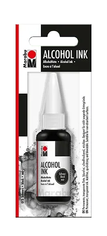 Marabu Tinta permanente base Alcohol, black 073, 20 ml1