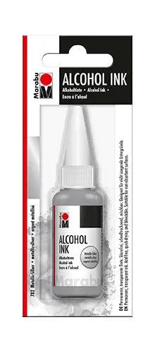 Marabu Tinta permanente base Alcohol, metallic-silver 782, 20 ml1