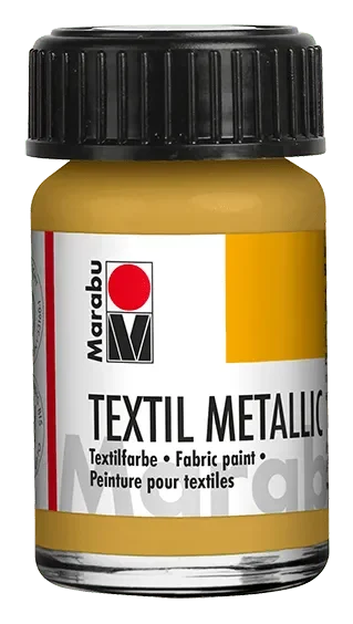 Marabu Textil metalizado, Dorado 784, 15 ml1