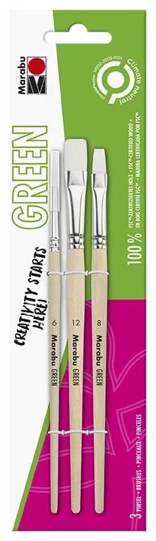 Marabu ECO set de 3 pinceles1