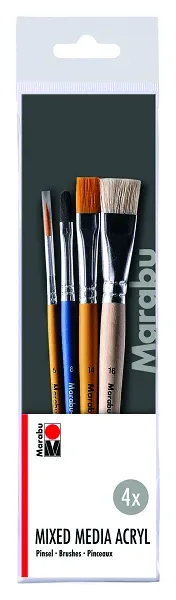 Marabu Set 4 Pinceles para acrílico1