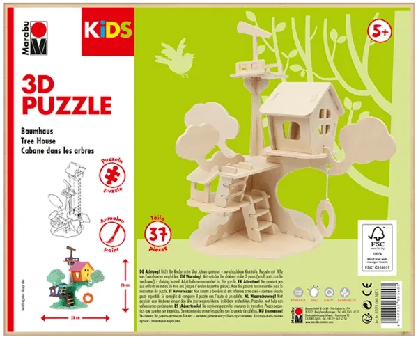 Marabu KiDS Puzzle 3D - Tree House1