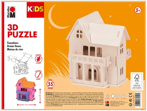 Marabu KiDS Puzzle 3D - Dream House1