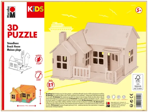 Marabu KiDS Puzzle 3D - Beach House1