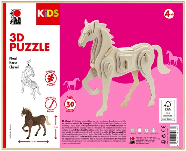 Marabu KiDS Puzzle 3D - Horse1