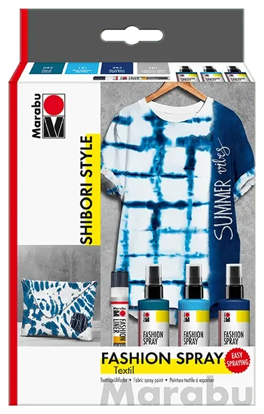 Marabu Fashion Spray -Shibori, Set 3u. x 100 ml, 1 x 25 ml1