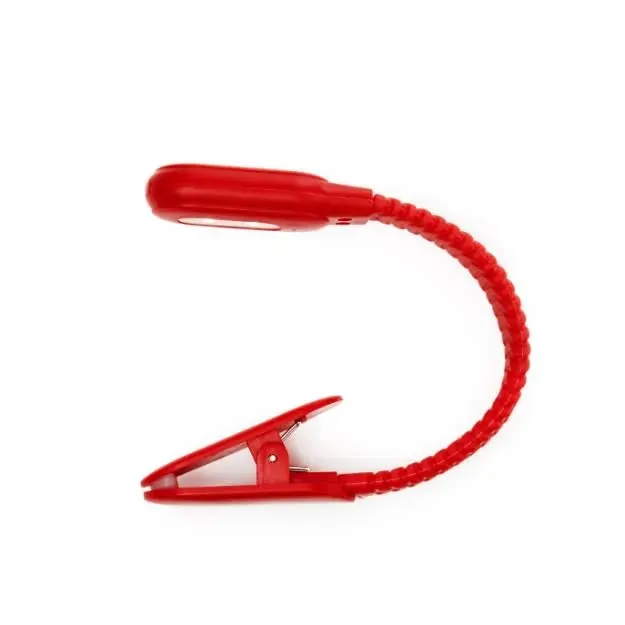 Luz De Lectura Kikkerland Clip De Libro Rojo Recargable1