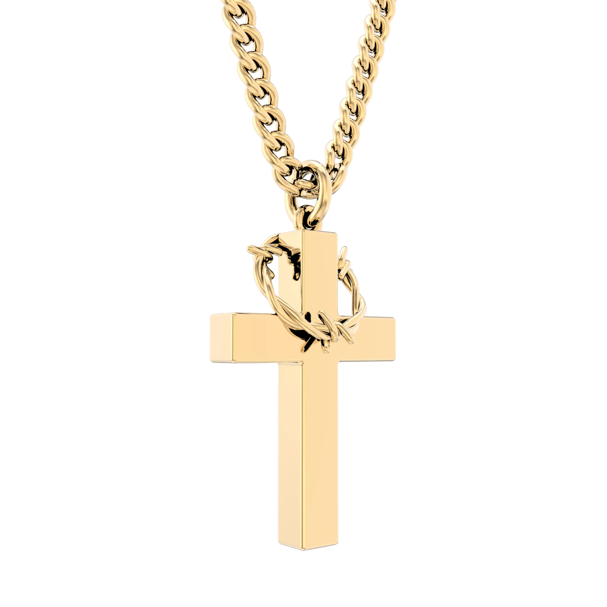 CHOCLI Collar con Baño18k Cruz1