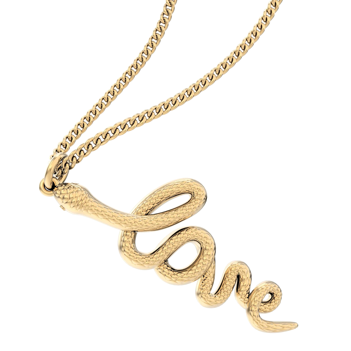 CHOCLI Collar con Baño18k Serpiente Amor1