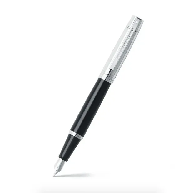 Pluma Fuente Sheaffer Serie 300_Negro Brillante Cromo1