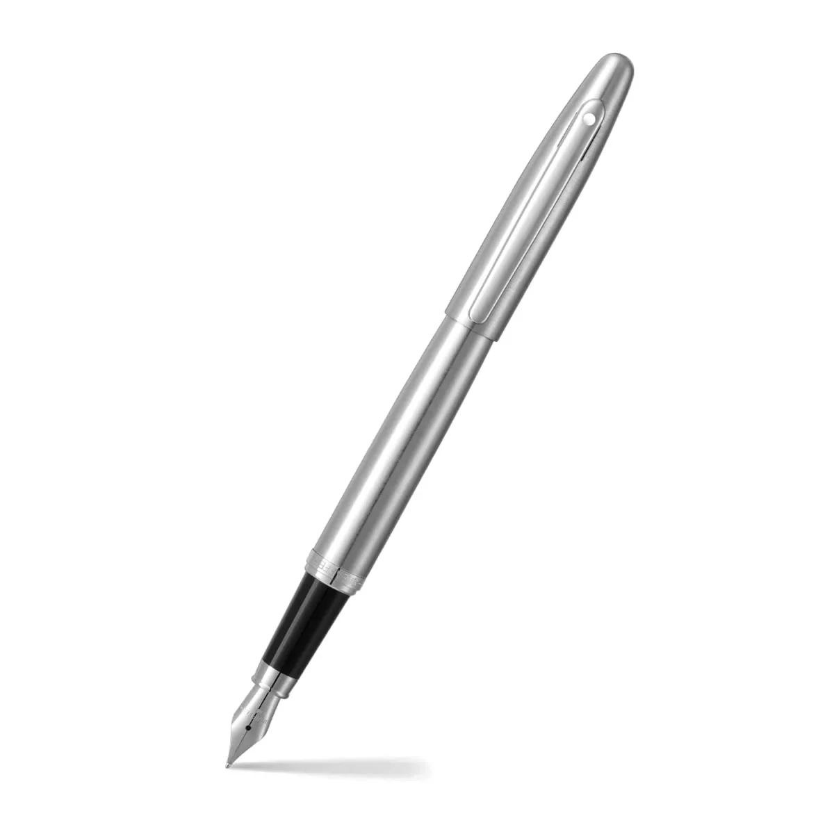 Pluma Fuente Sheaffer VFM Cromo cepillado CT punto mediano (SHFER)1