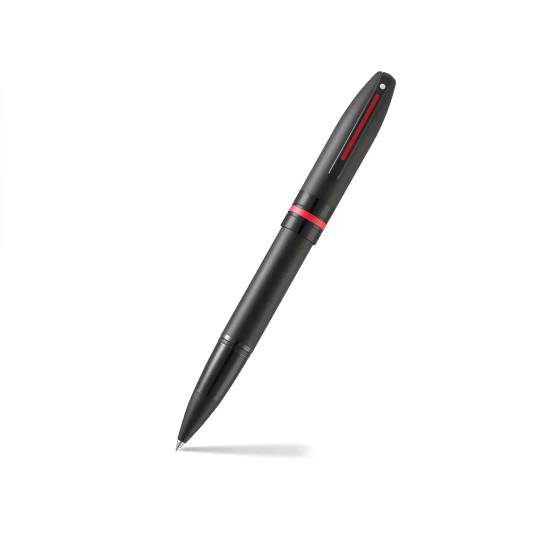 Rollerballs Sheaffer Icon Negro Mate_detalles en PVD Rojo1