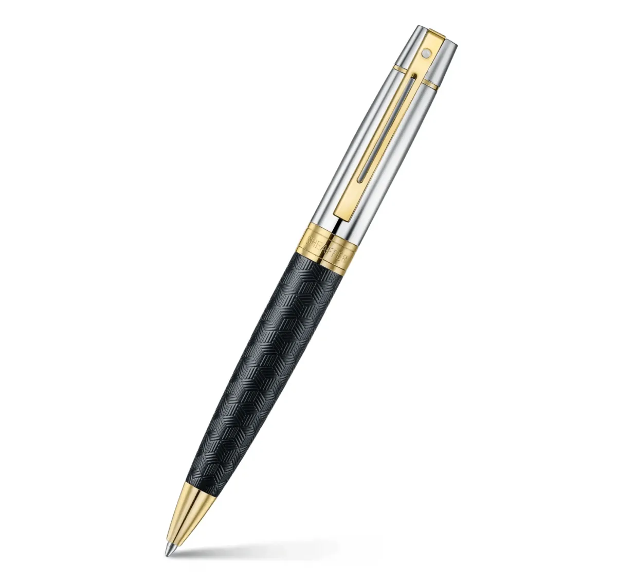 Bolígrafo Sheaffer 300 Negro Mate Tapa De Cromo Brillante1