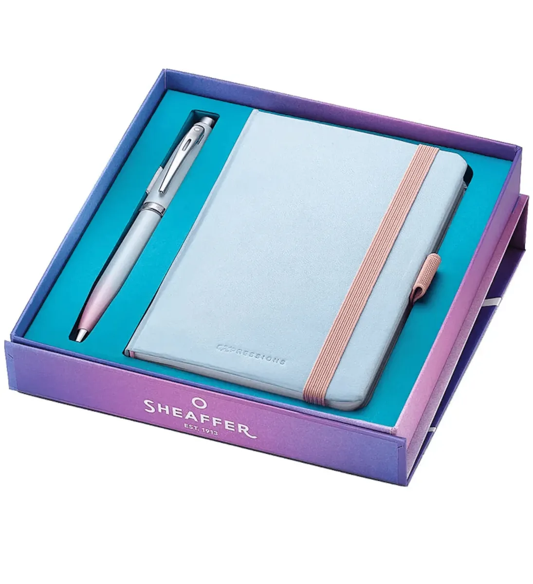 GIFTSET SHEAFFER EXPRESSIONS100 PEARLISED GRADIENT CHROME1