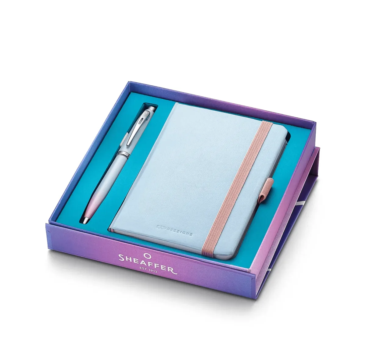 Set Bolígrafo Sheaffer Expressions 100 Degradado Perlado Con Cuaderno1