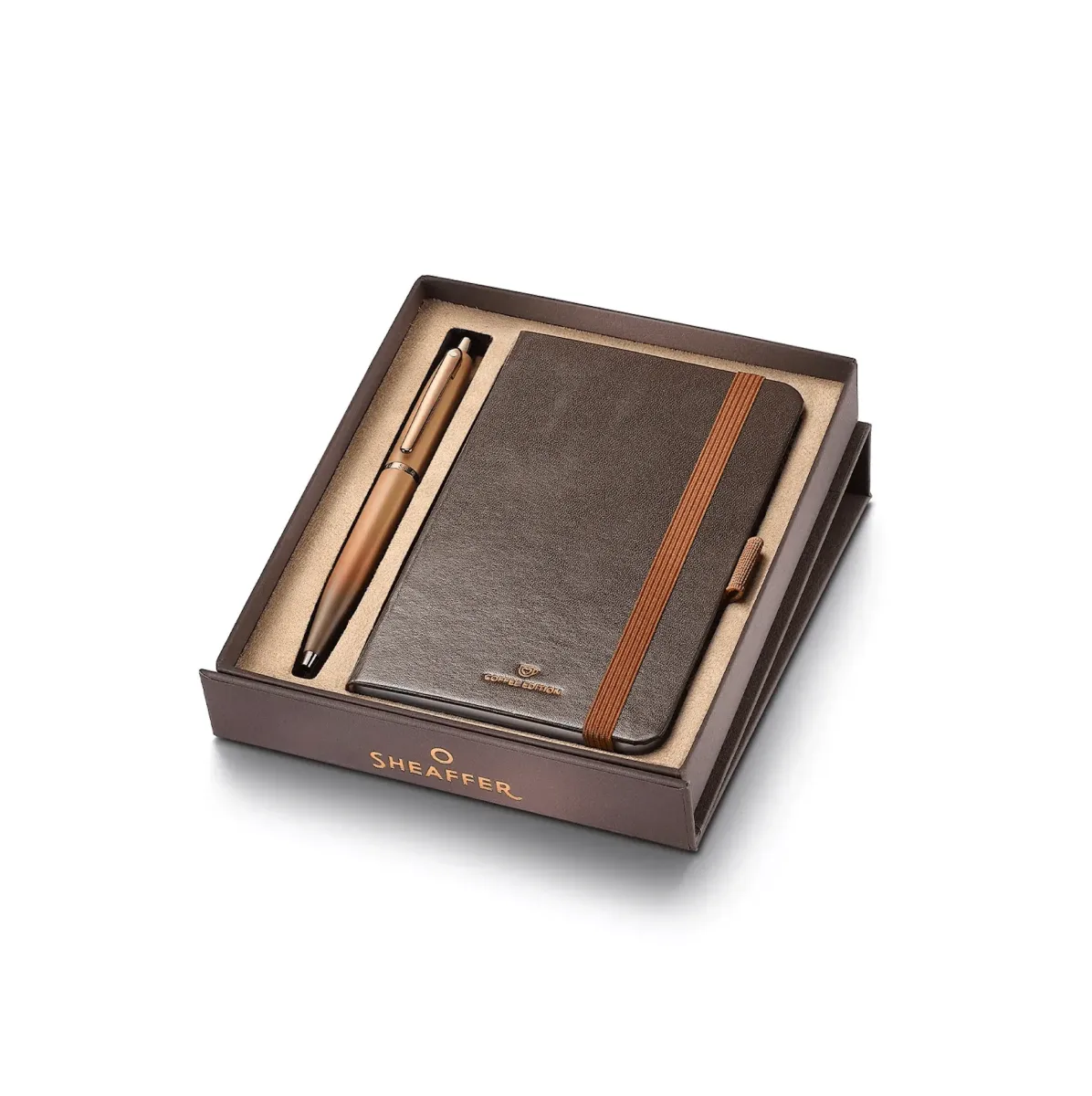 GIFTSET SHEAFFER VFM COFFEE EDITION MATT BROWN TRIMS BP1